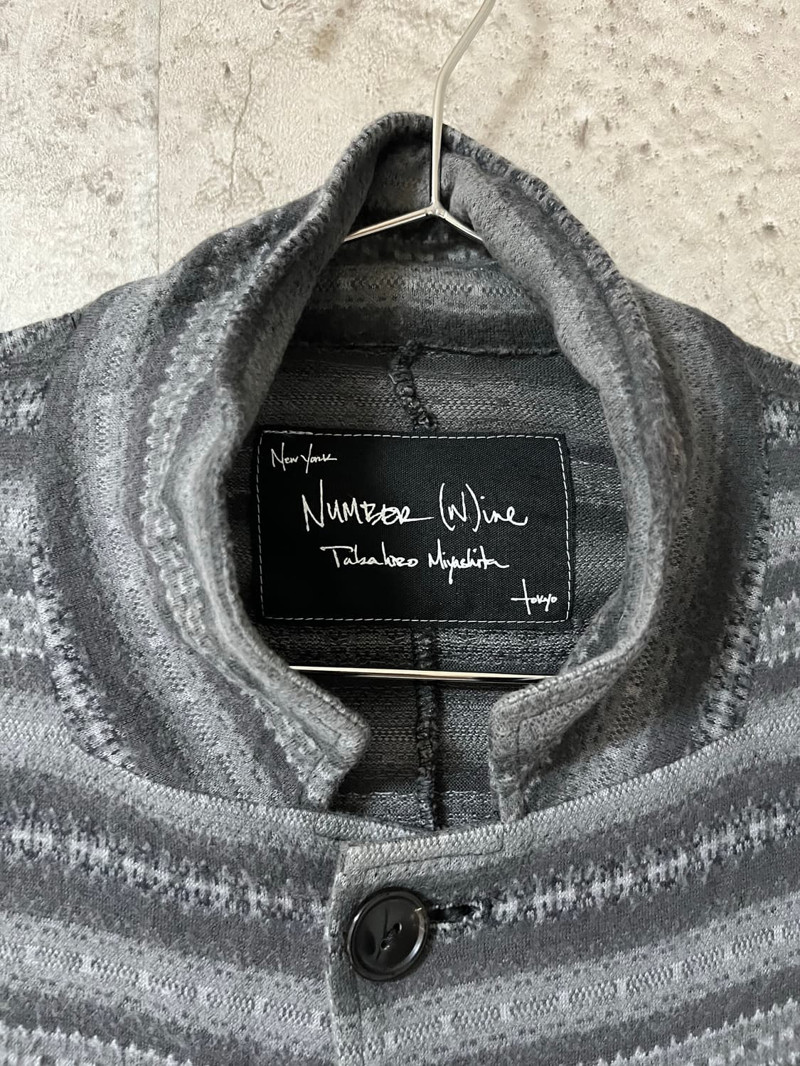 넘버나인 05AW “birds" 페어아일 패턴 가디건 상품이미지5