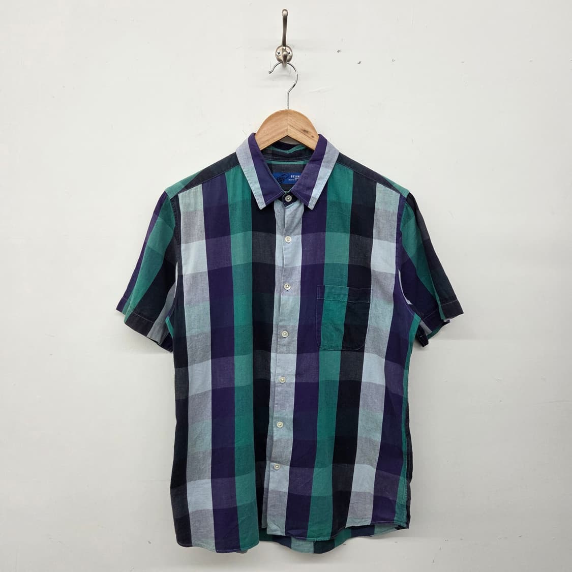 빔즈 체크 반팔 셔츠 남m 상품이미지1