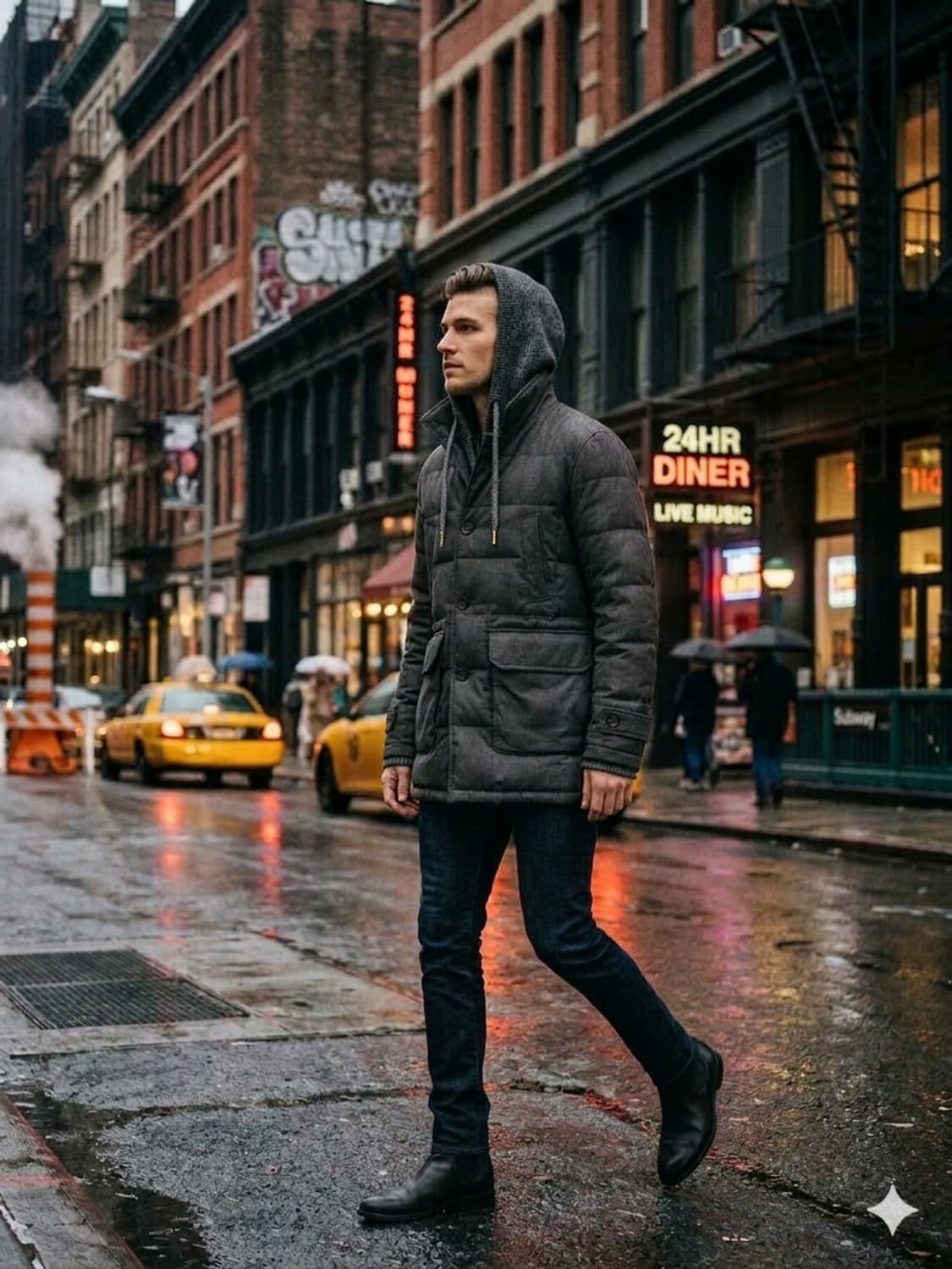 앤드류마크 남성 양가죽 구스다운 패딩 코트 (100사이즈) 상품이미지2