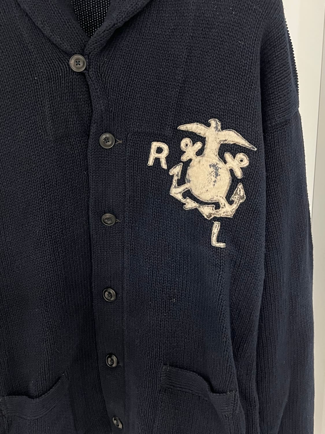 폴로 랄프로렌 RL 린넨 코튼 숄카라 니트 가디건 상품이미지3