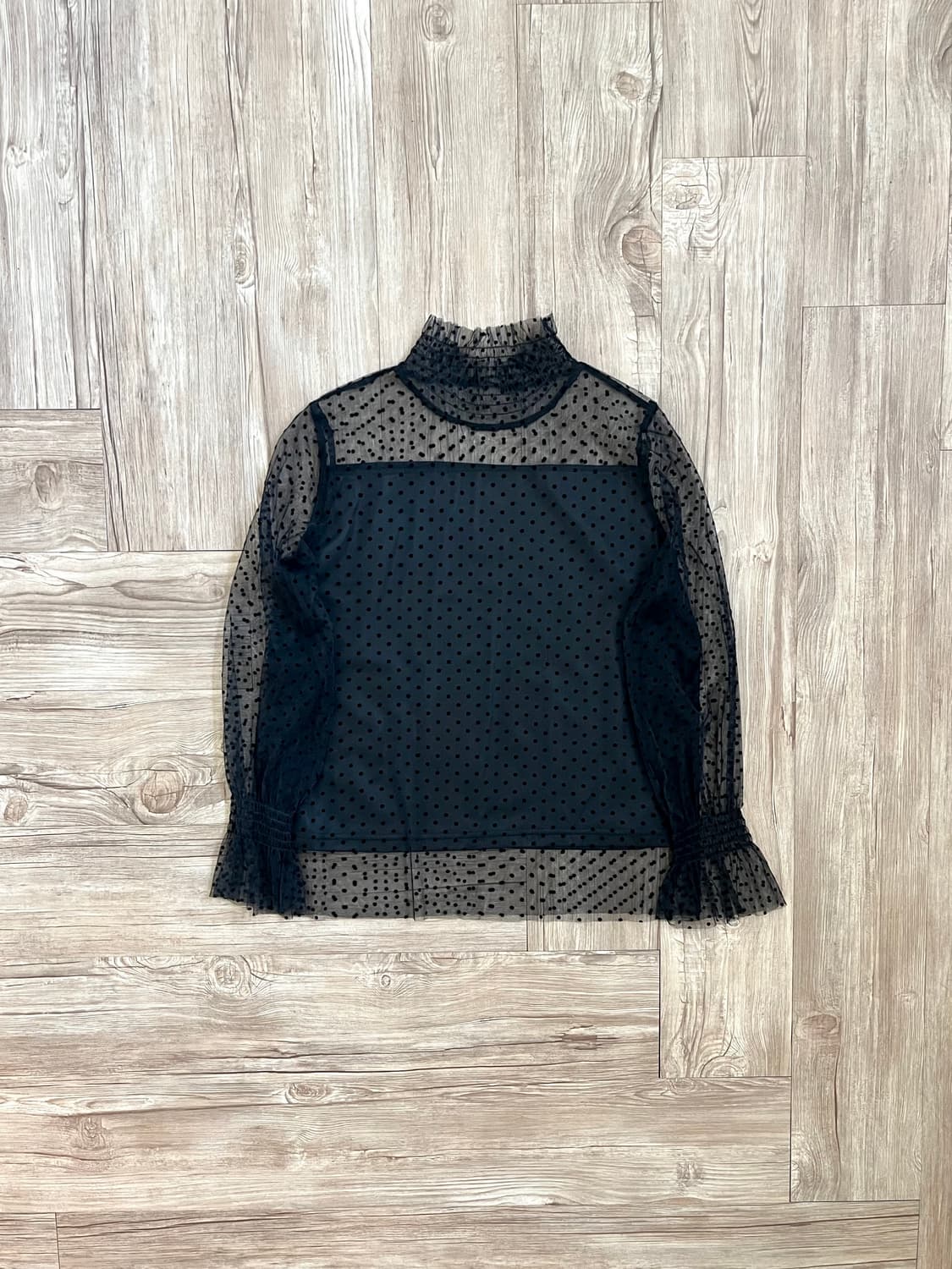 Ferris wheel 도트 시스루 블라우스 상품이미지1