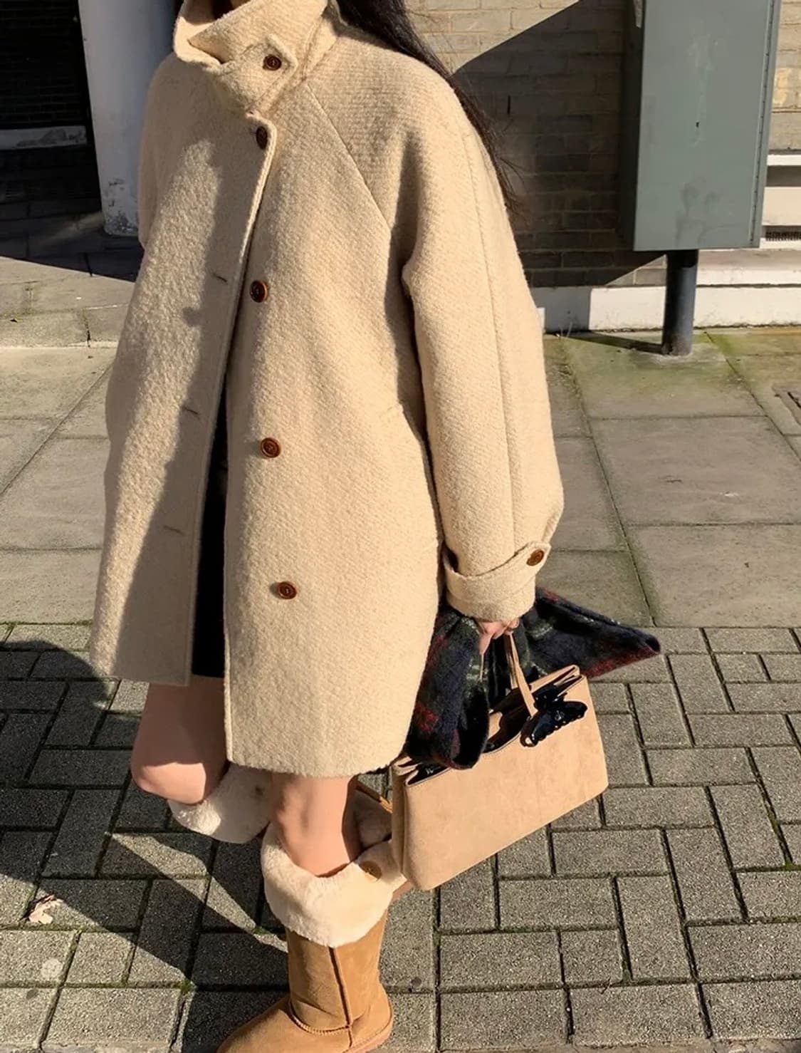 트렌디어패럴 울100핸드메이드코트 상품이미지2