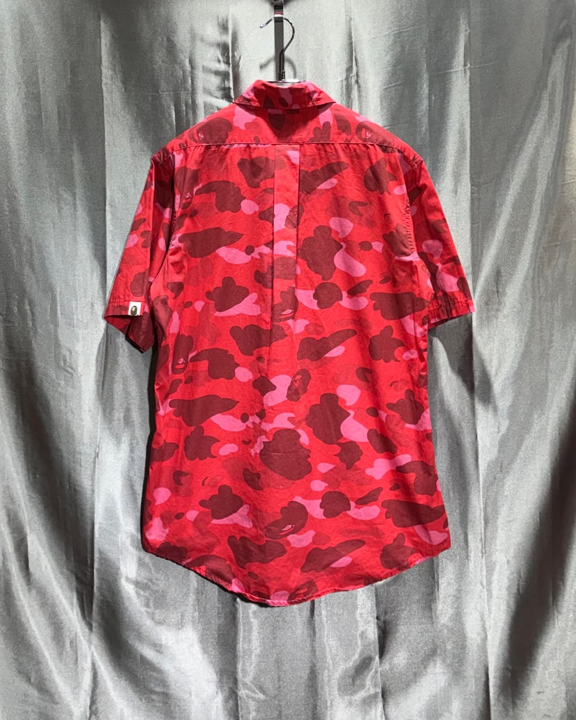 M A BATHING APE 베이프 미니 샤루 레드 카모 하프셔츠 상품이미지4