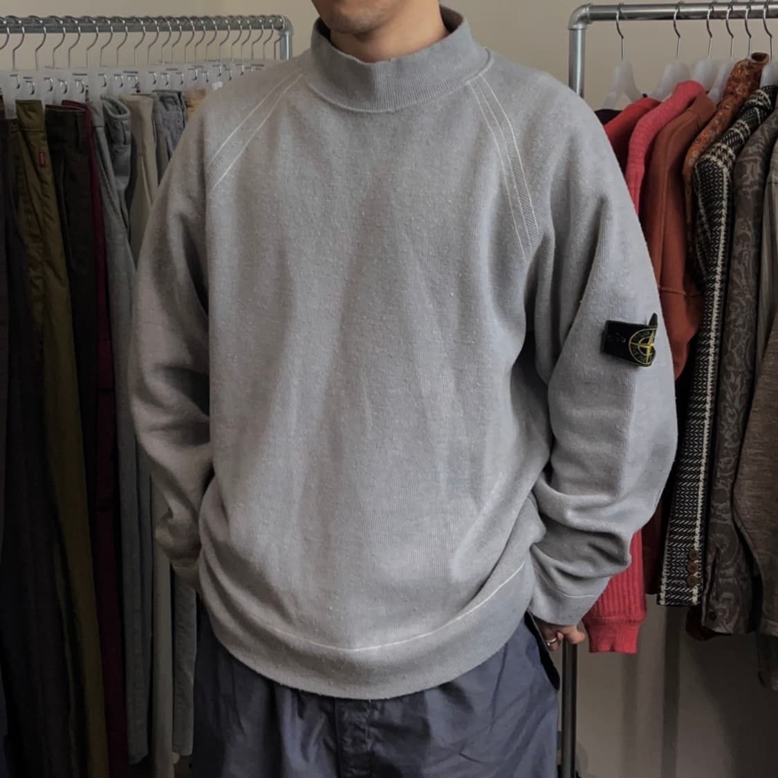 [XL] 98AW 스톤아일랜드 아카이브 하프 넥 니트 상품이미지2