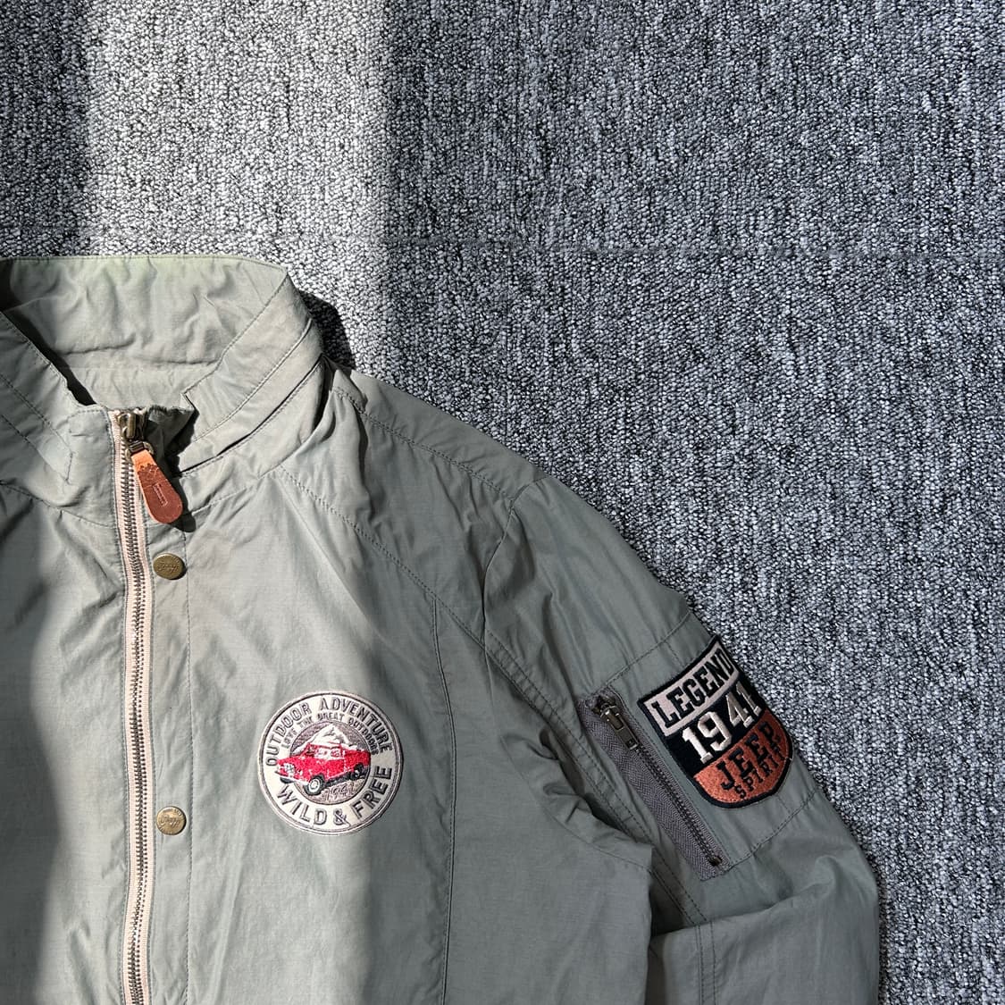 Jeep 카키 패치 로고 빈티지 자켓 상품이미지2