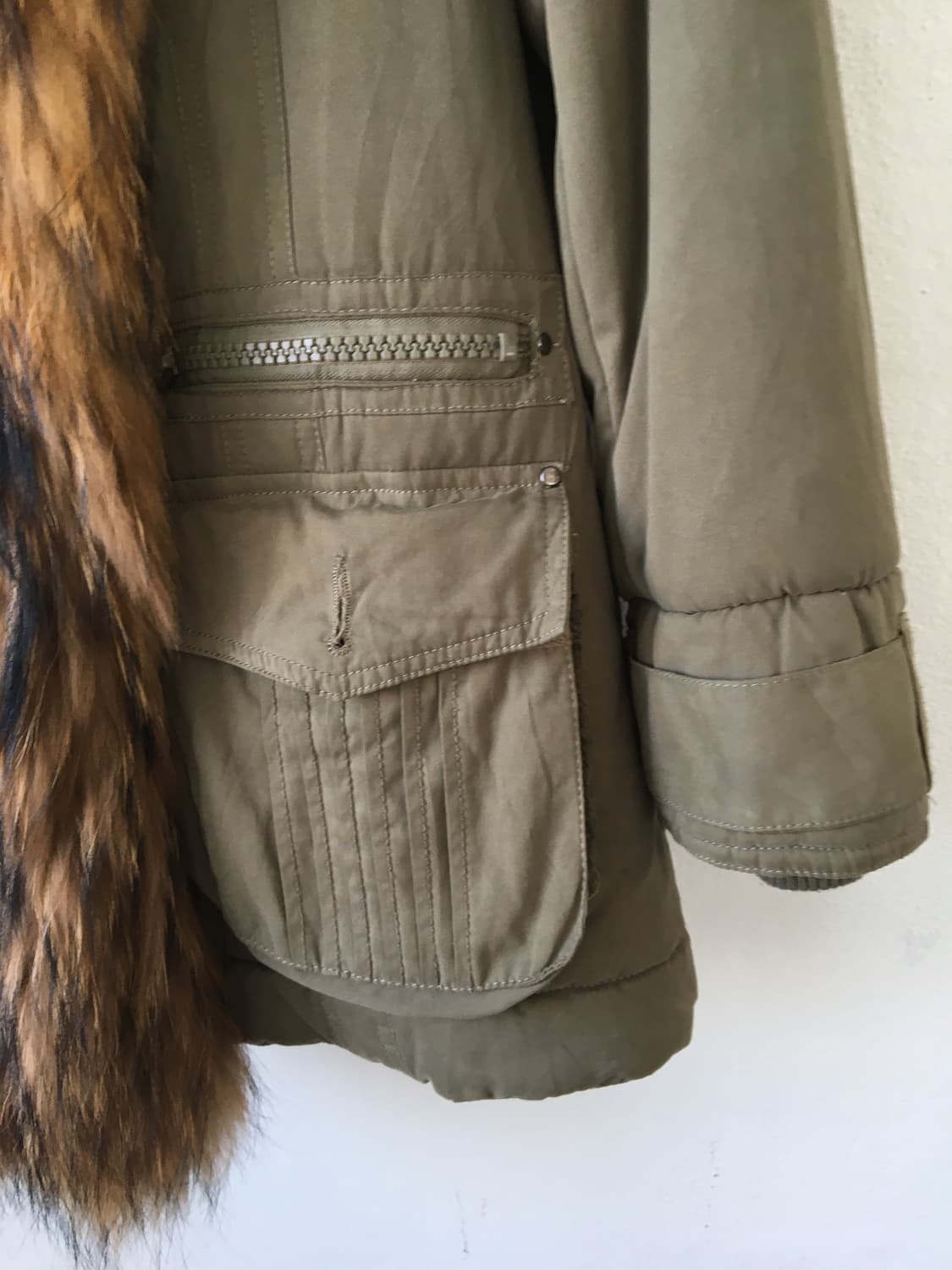 Raccoon fur trimming hood jacket 상품이미지4