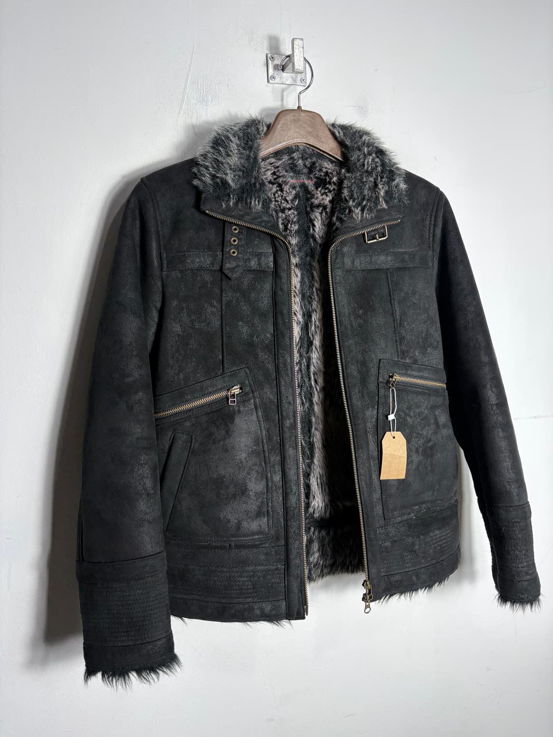 Morgan homme 블랙 무스탕 상품이미지1