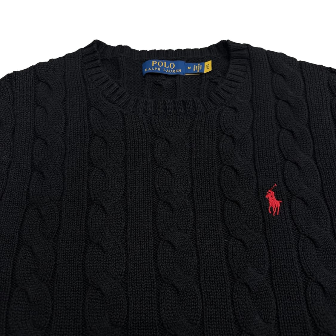 폴로 랄프로렌 블랙 케이블 니트 M 실측 100-105 L-XL 정도 상품이미지4