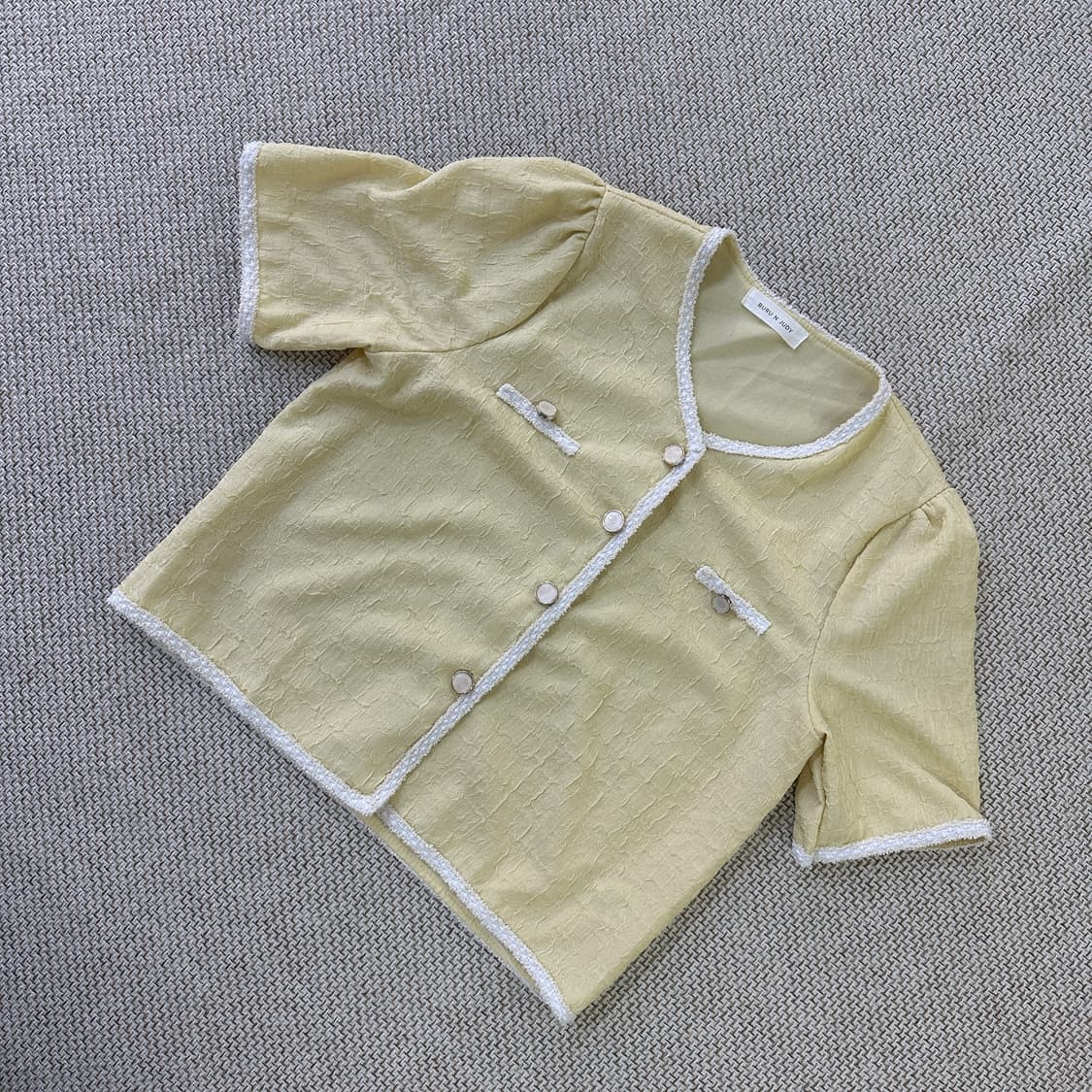 프리 부루앤쥬디 트위드 반팔 자켓 0410D 상품이미지1