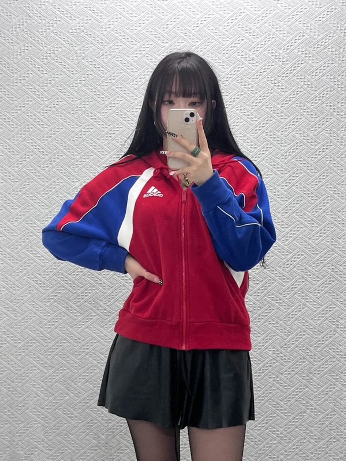 아디다스 올드스쿨 레트로 90's 배색 후드집업 M C10518 상품이미지2