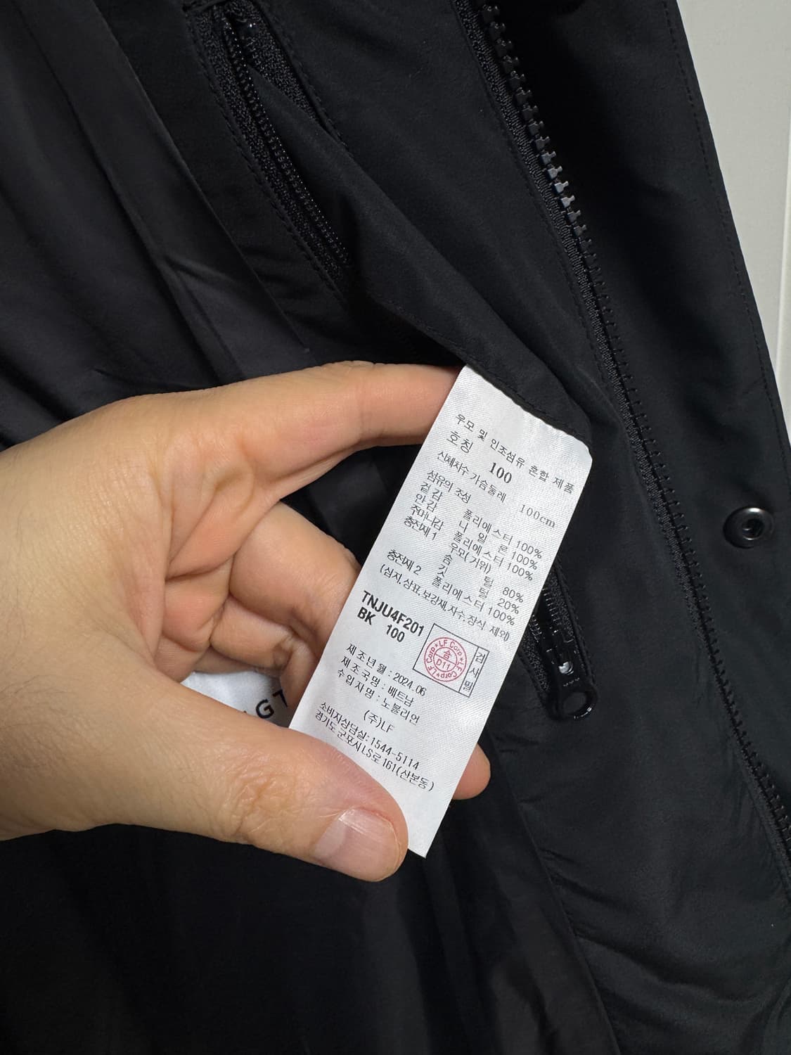 24FW TNGT 유러피안 구스 티구다 패딩 블랙 100 상품이미지3