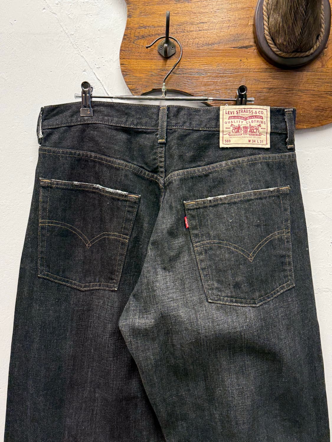 Japan Levi's 569 Loose Straight Black De 상품이미지2