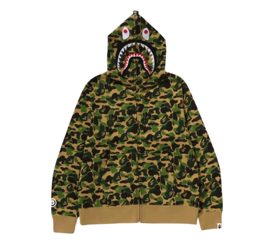 베이프 세퍼레이트 후드집업 그린 상품이미지1