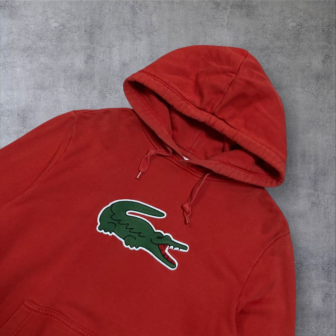 라코스테 빅로고 오렌지 후드티 상품이미지2