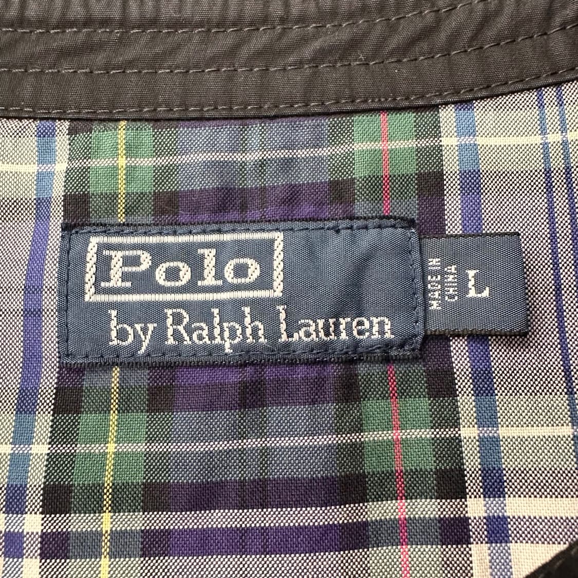 폴로랄프로렌 블랙와치 체크 코튼 블랙 헤링턴 자켓 상품이미지7