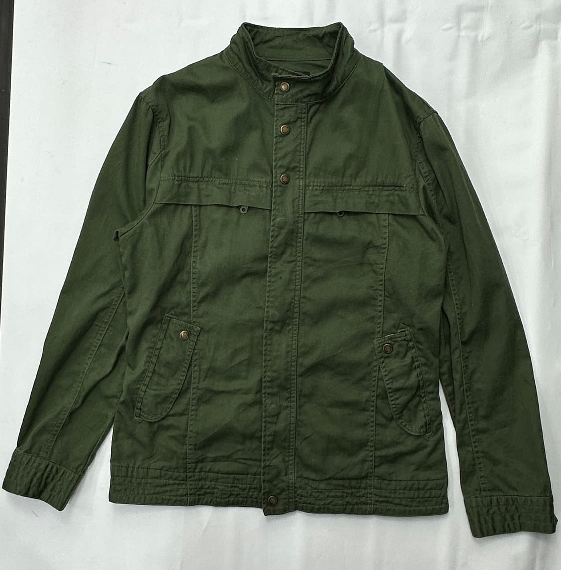 🍵WISDOM 봄버 카키 자켓 집업🍵 아우터 시티보이 아메카지 히피 상품이미지2