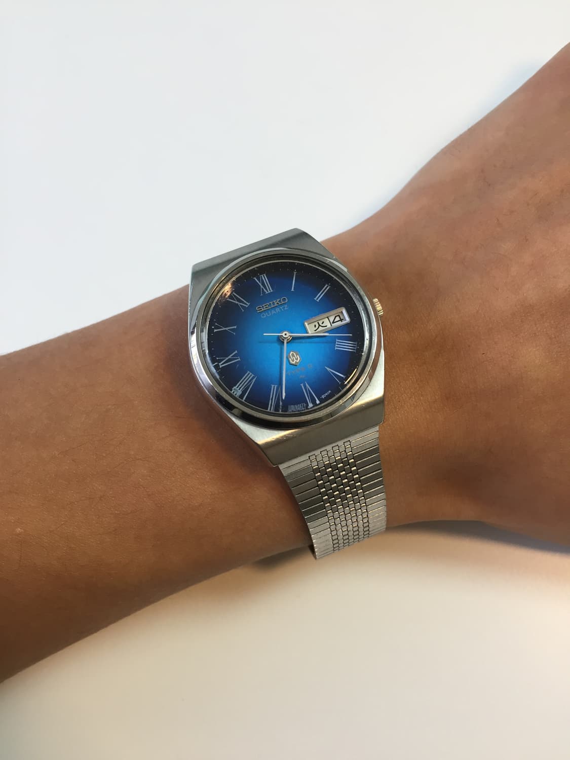 70s seiko type 2 blue roman index quartz 상품이미지6