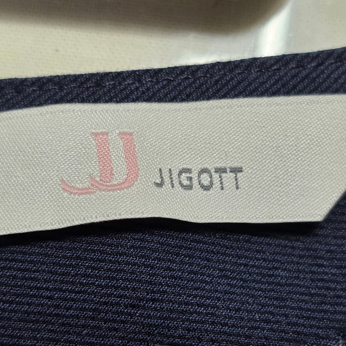 0193 지고트 JJ JIGOTT 퍼프소매 반팔 블라우스 네이비 55사이 상품이미지5