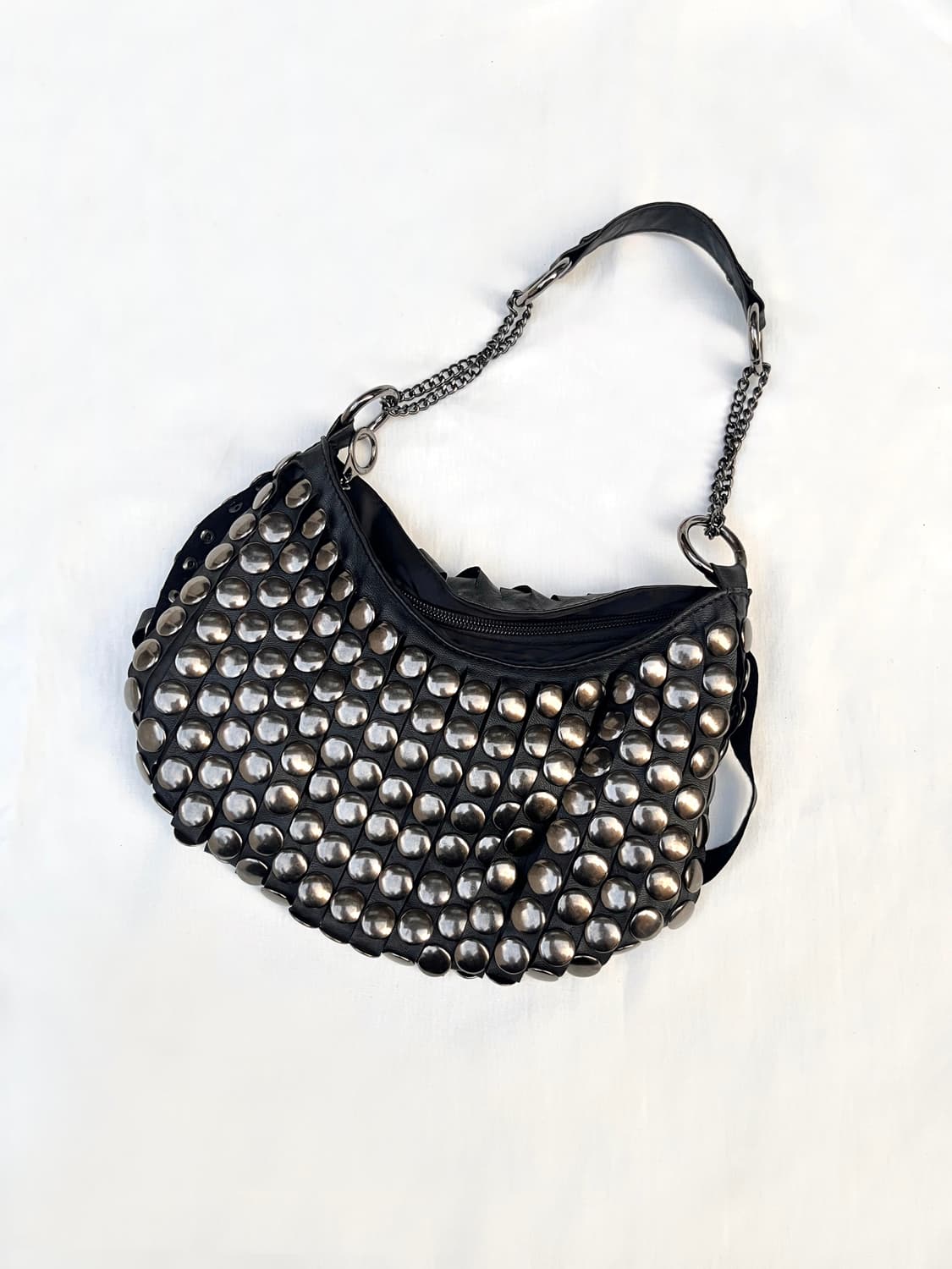 Stud leather chain bag 상품이미지4
