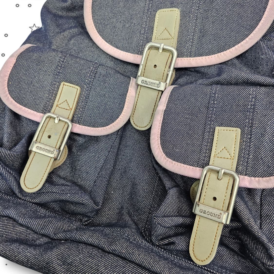Ground 그라운드 빈티지 데님 미니 백팩 상품이미지8