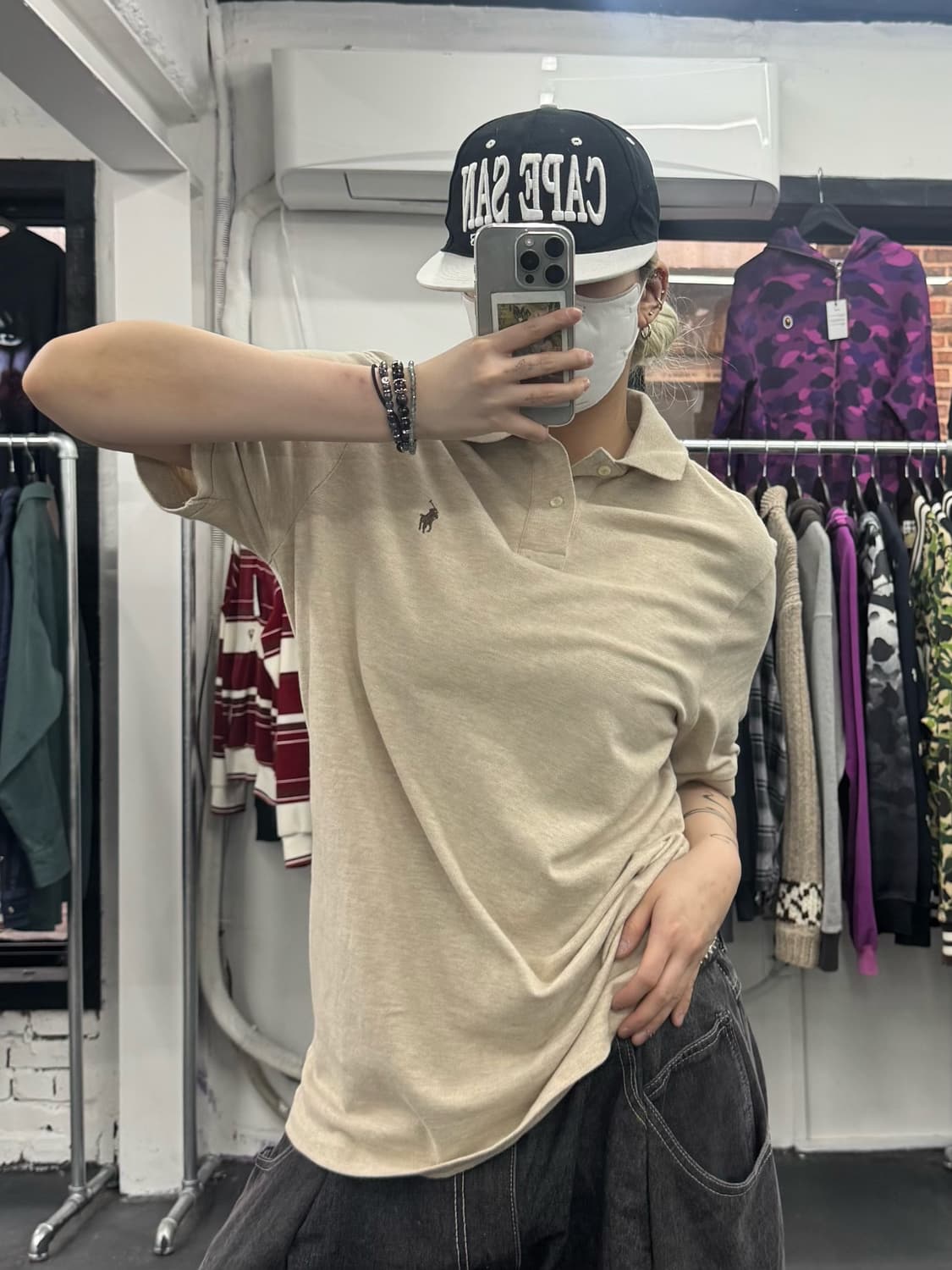 폴로 랄프로렌 베이지 카라 티셔츠 상품이미지4