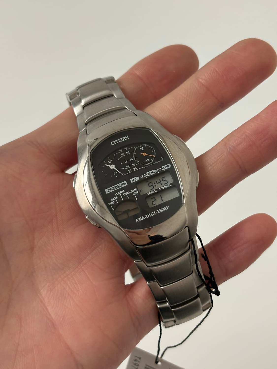 시티즌 2000년대 Oxy Alterna 아나디지템포 실버 쿼츠 남성 상품이미지1