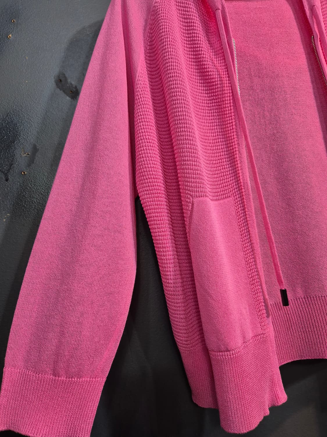 핑크 니트 후드 집업 55 66 상품이미지6