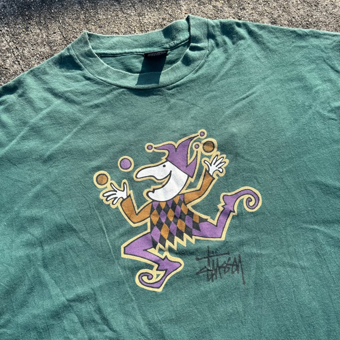 [XXL] 90s Stussy 스투시 삐에로 조커 프린팅 티셔츠 상품이미지5