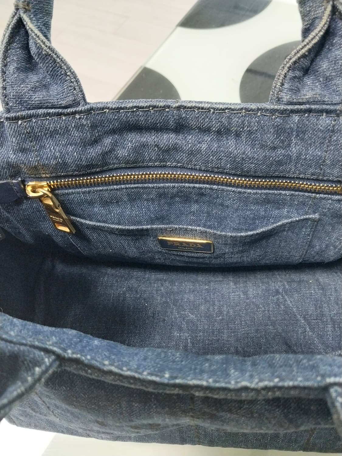 프라다카나파데님백/스몰사이즈  상품이미지6