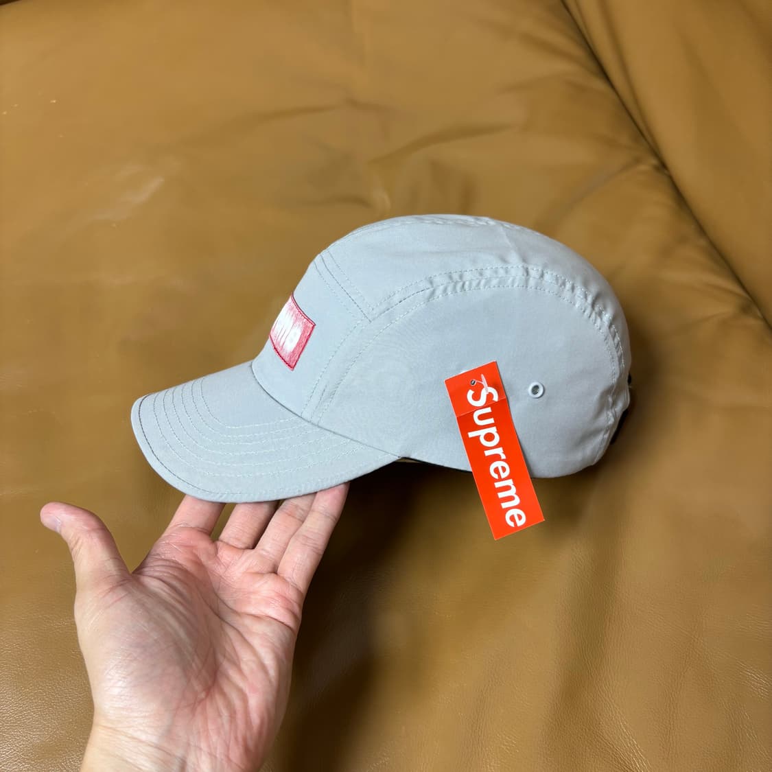 Supreme 슈프림 리버스 라벨 그레이 캠프캡 모자 (Gray) 상품이미지3
