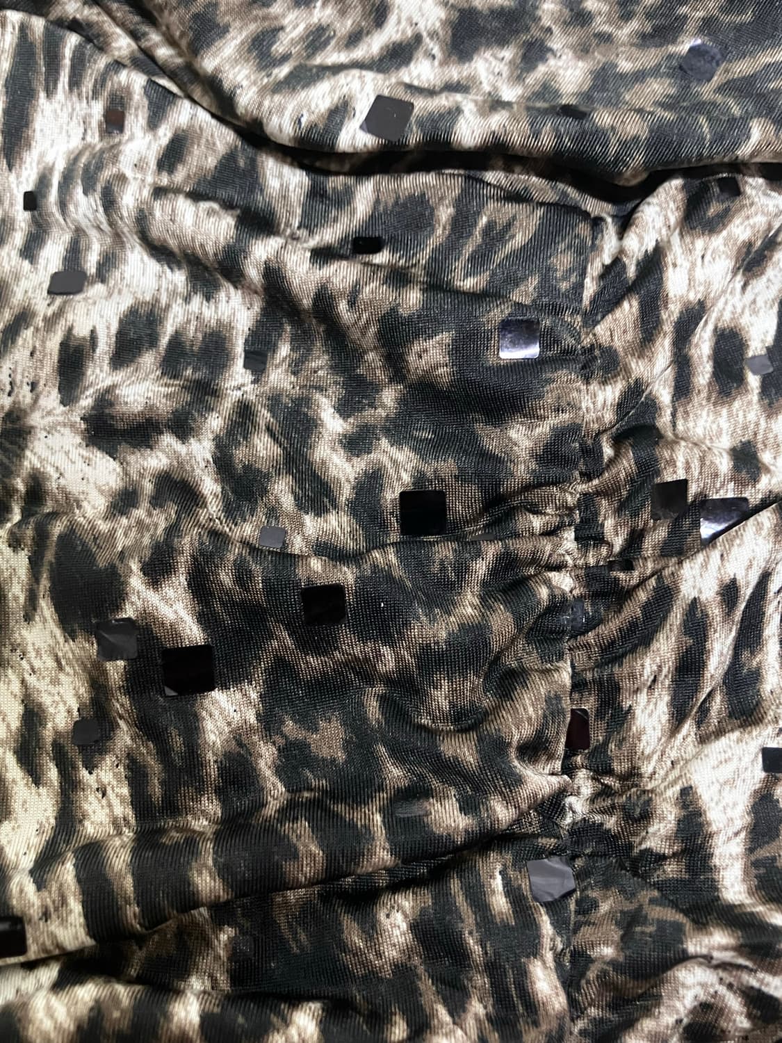 갸루 레오파드 글리터 튜브탑 상품이미지4