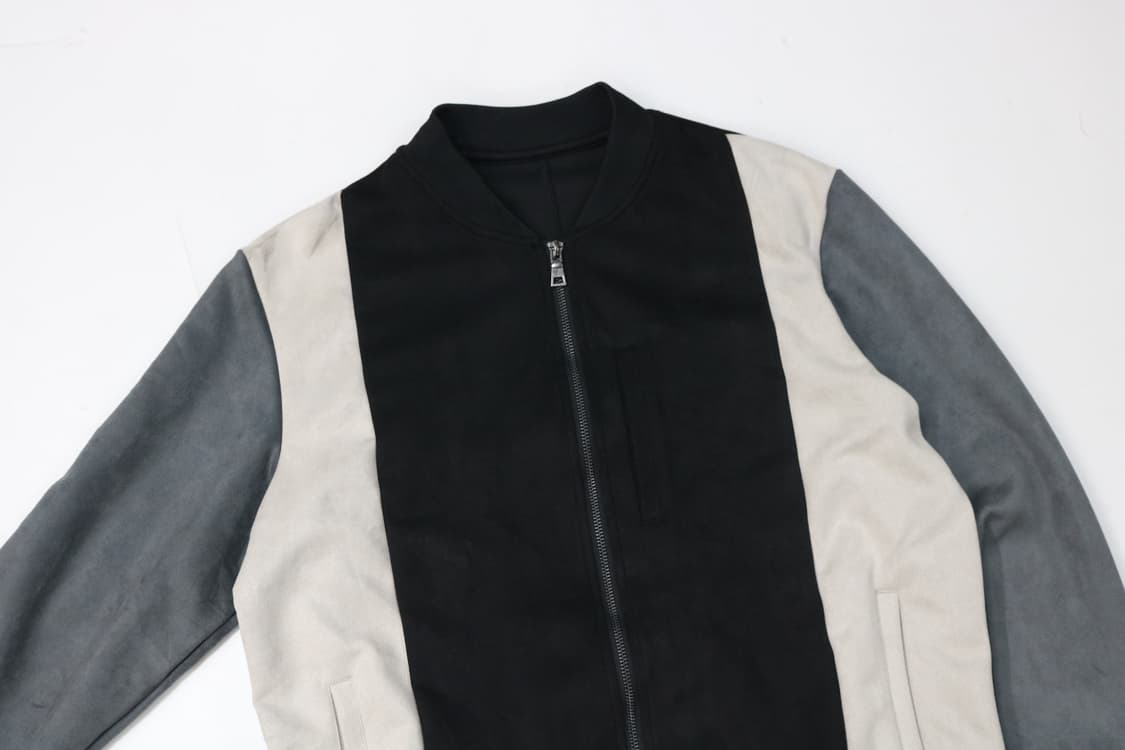 COMME CA ISM 콤사이즘 스웨이드 텍스처 컬러블록 블루종 (L) 상품이미지3