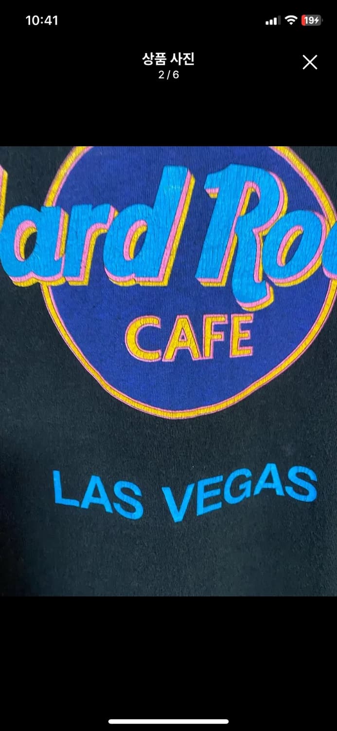 [HARD ROCK] 하드락 카페 라스베가스 티셔츠 L사이즈 상품이미지2