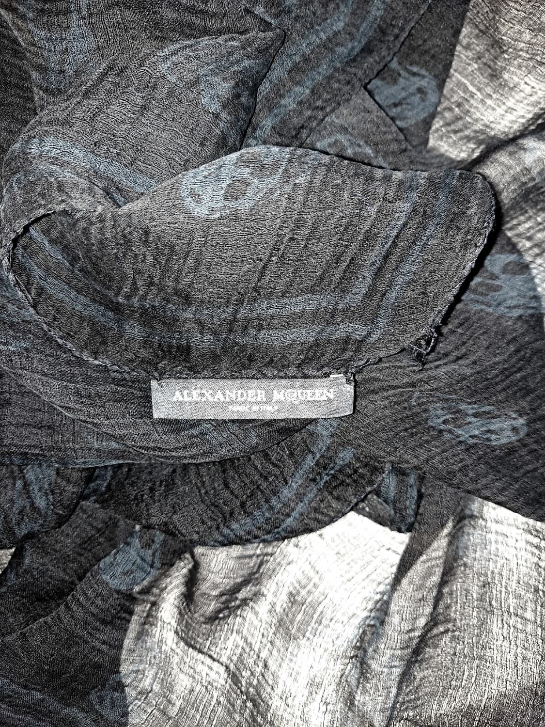 ALEXANDER MCQUEEN Skull Foulard 실크스카프 상품이미지2