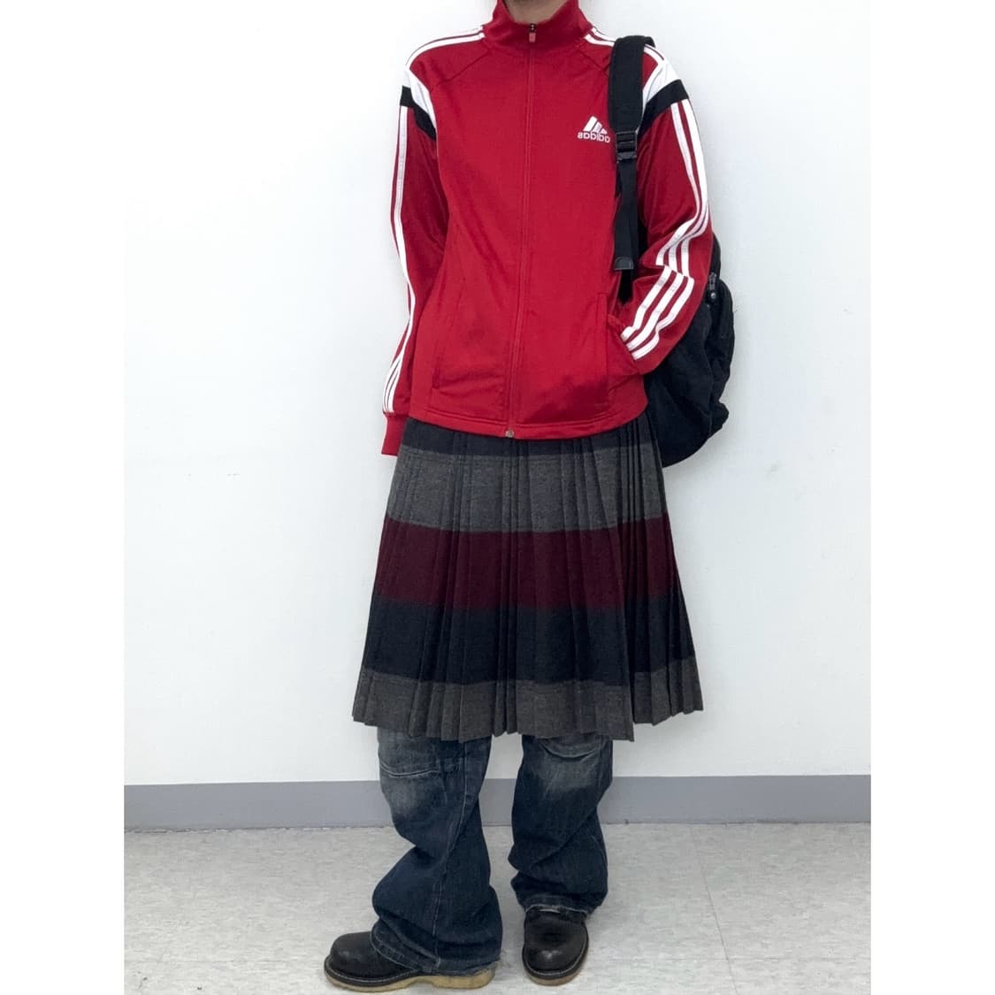 빈티지 레드 아디다스 트랙탑 져지 상품이미지2