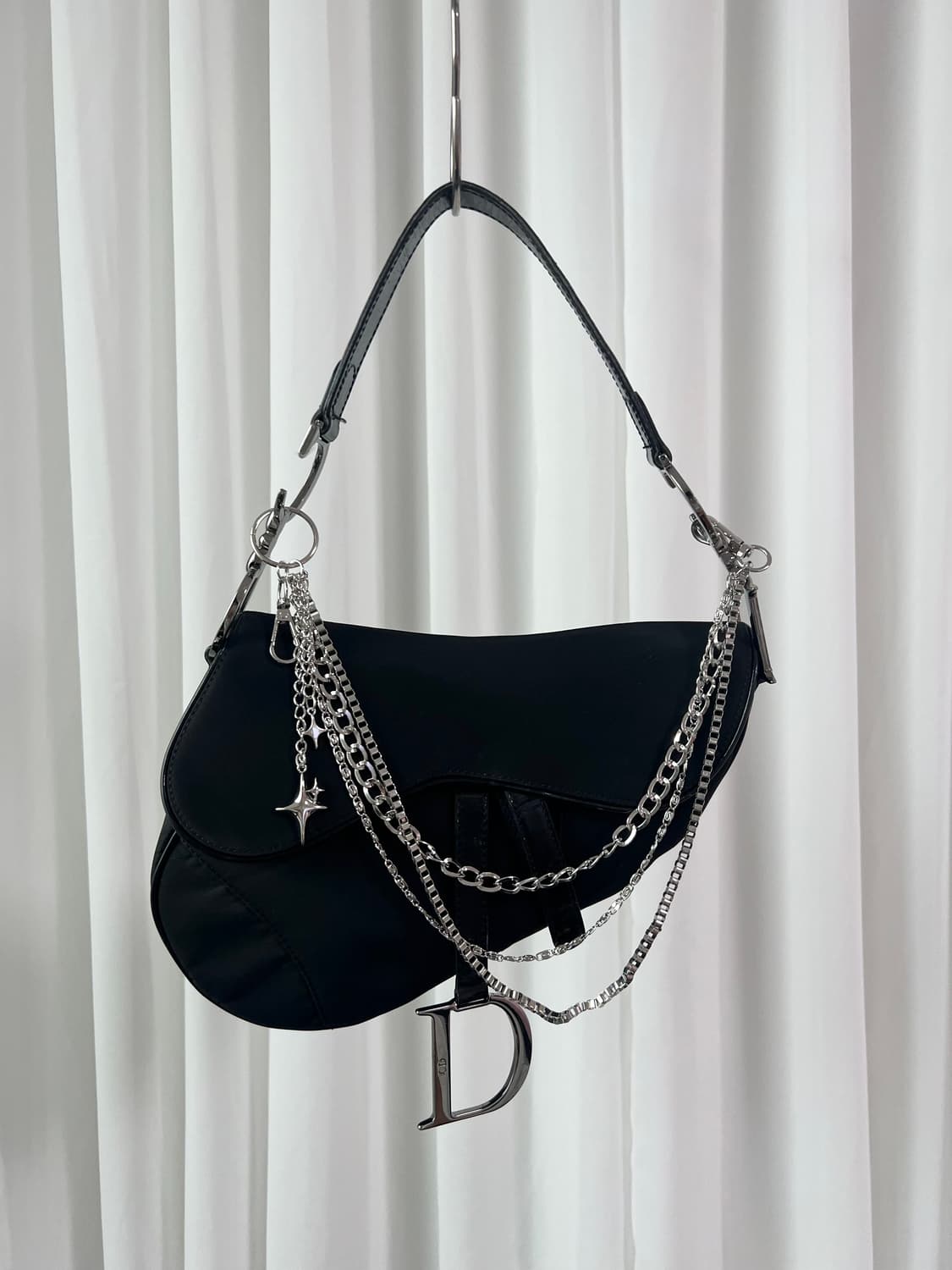 크리스찬 디올 2002 새들백 블랙 숄더백 상품이미지2