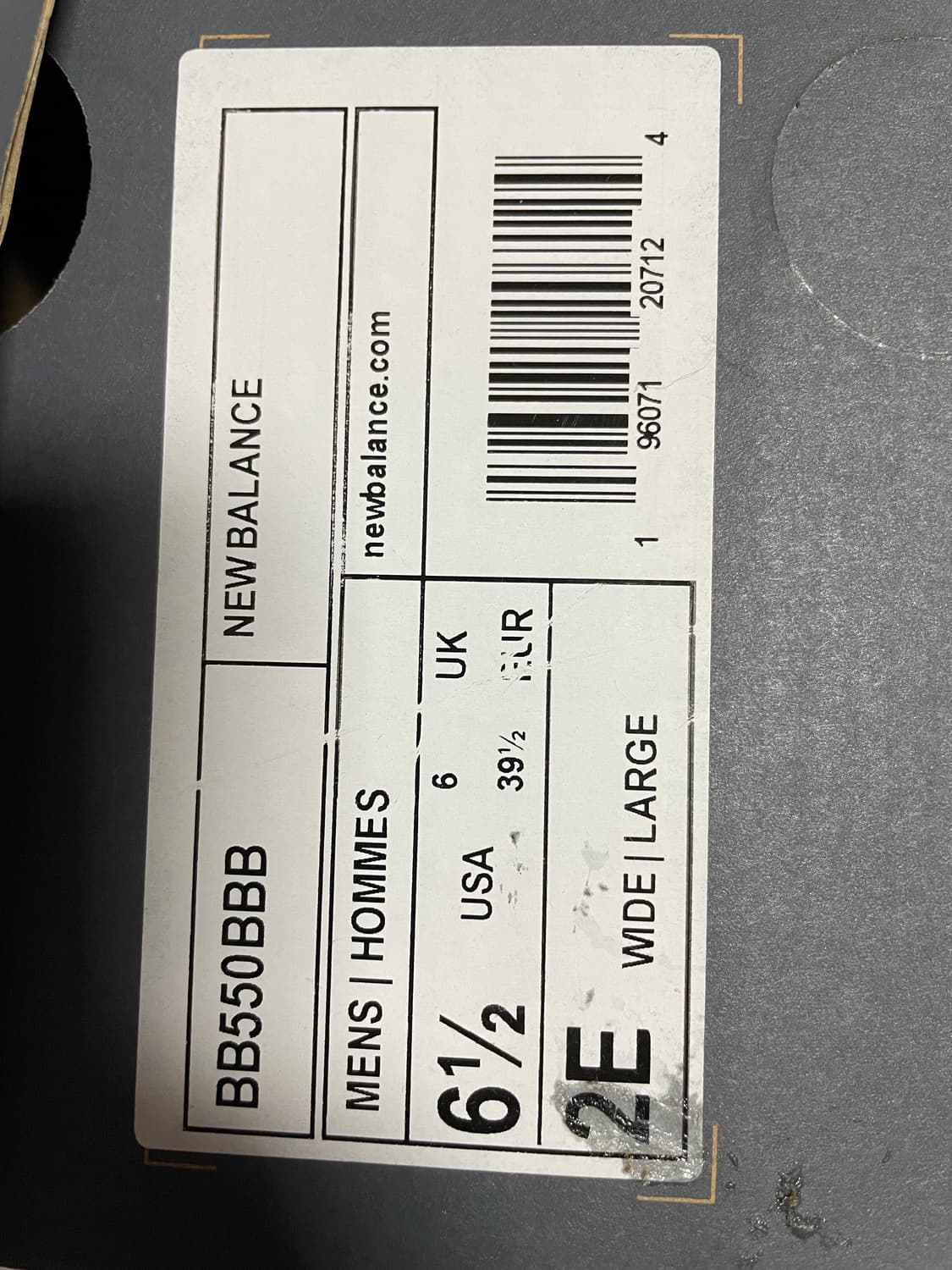 뉴발란스 550 블랙 245 상품이미지2