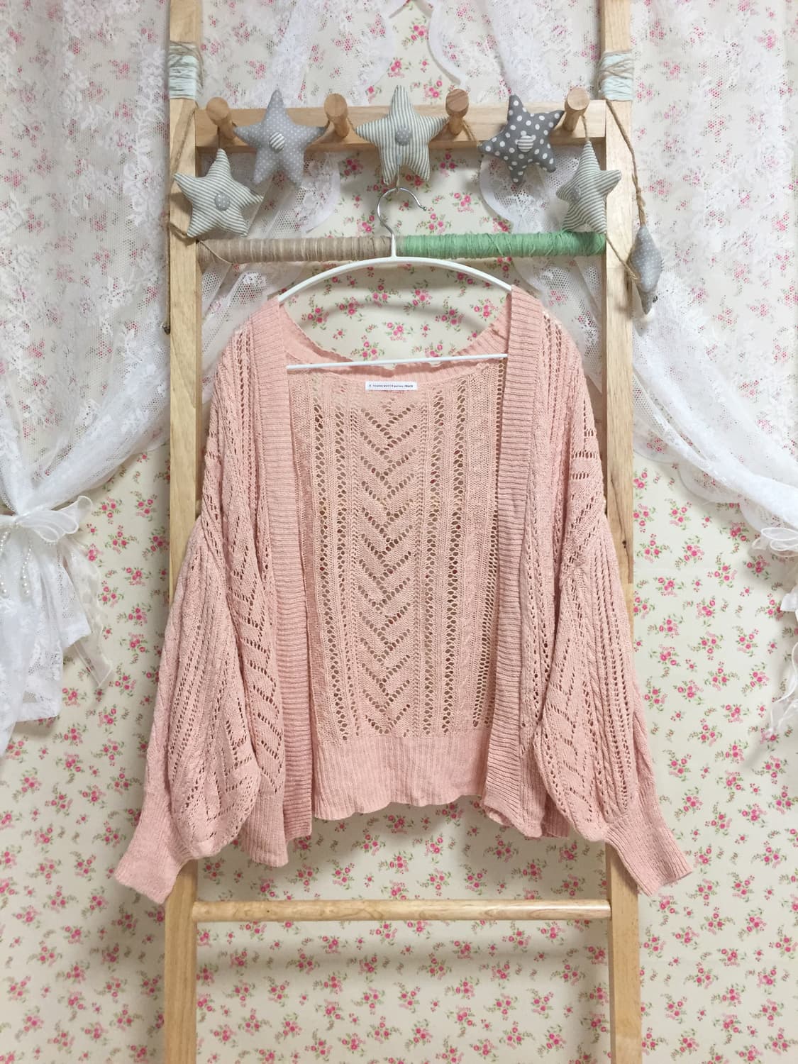 빈티지 모리걸 피치핑크 볼레로 상품이미지1