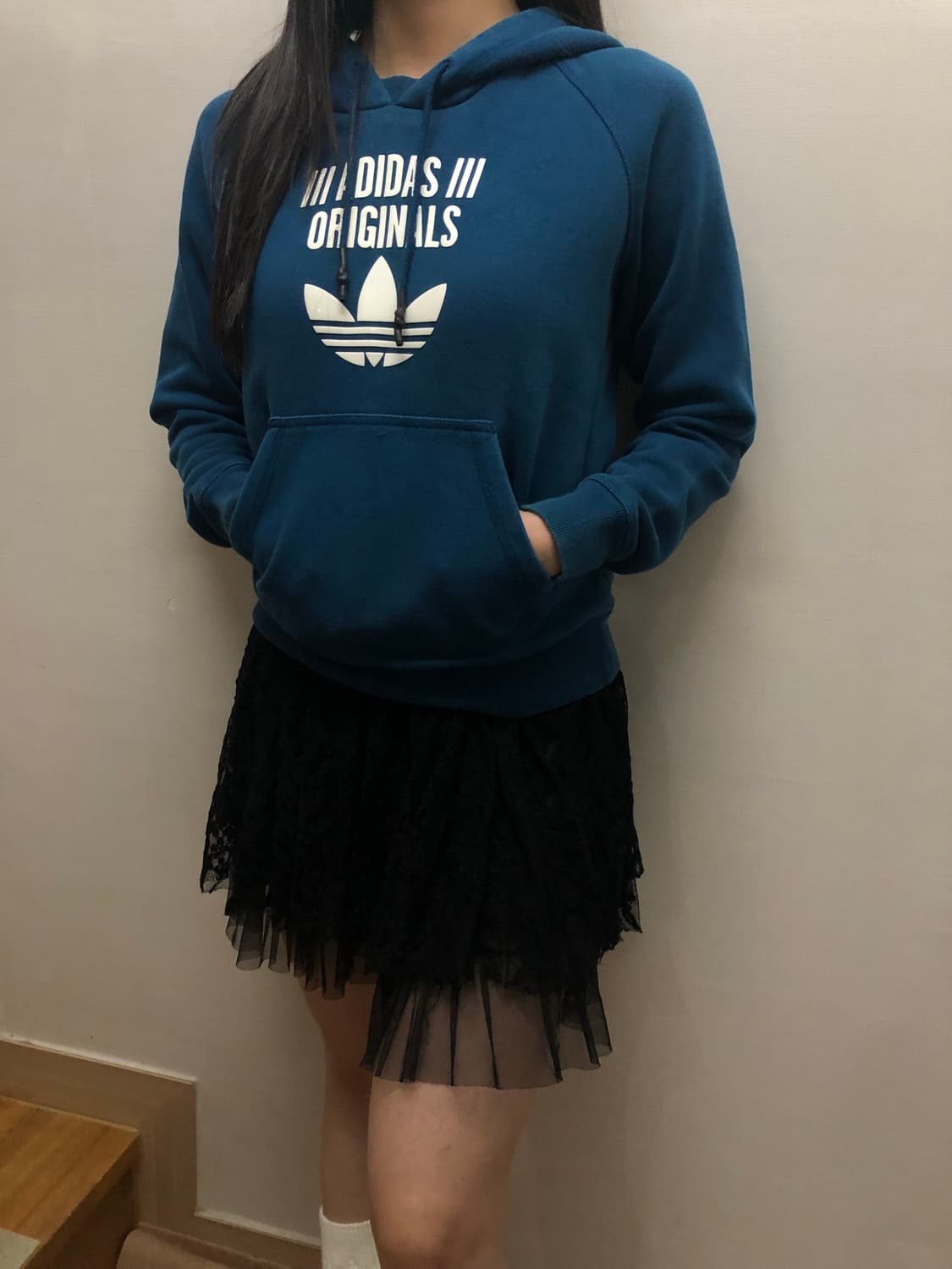 빈티지 아디다스 블루 파이어버드 후디 상품이미지5