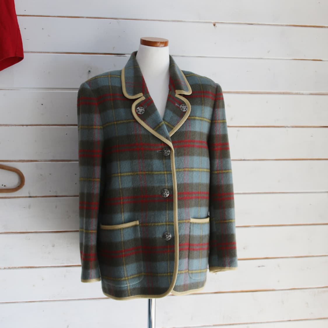 Clantartan House 울 체크 파이핑 블레이져 (여성용 9AR) 상품이미지1