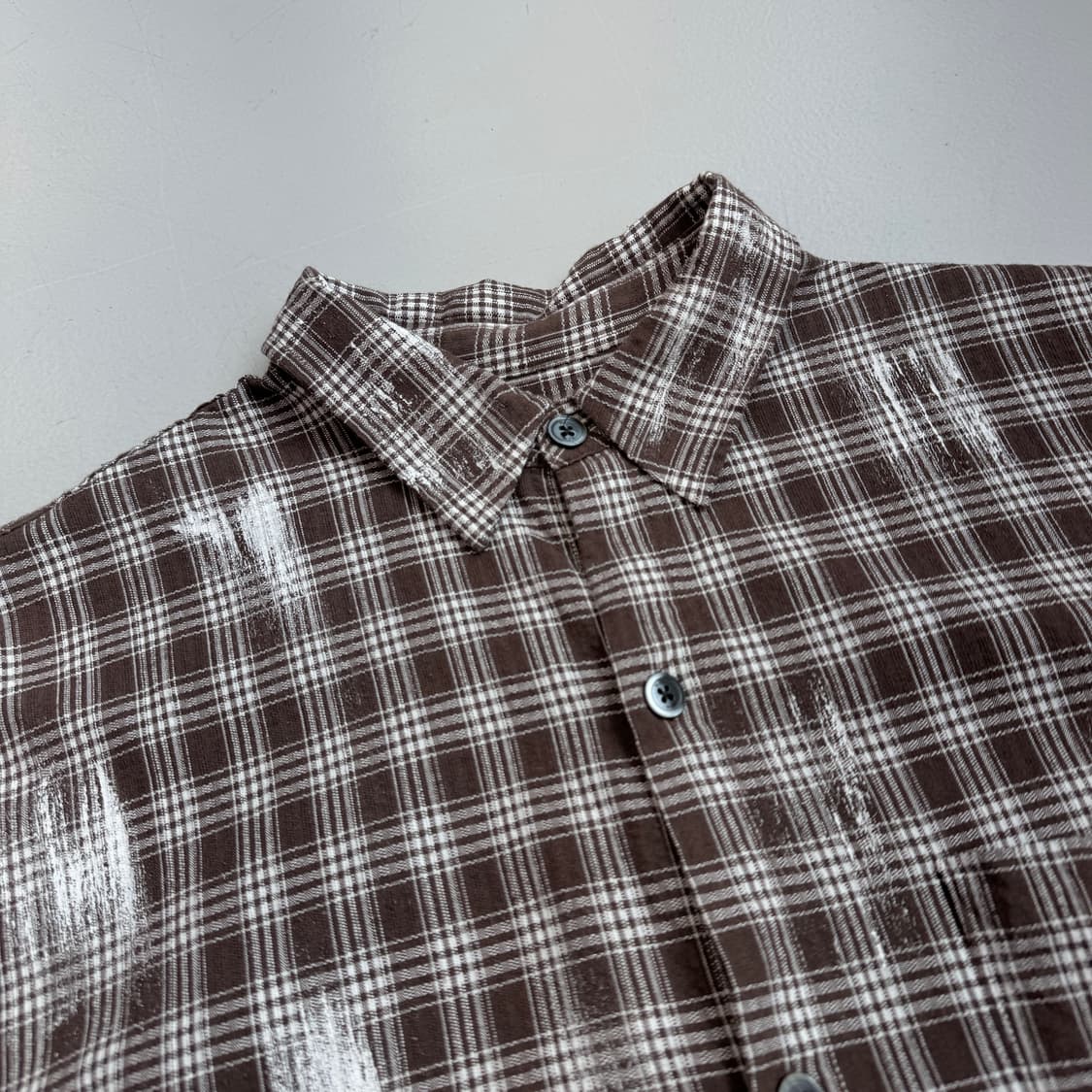 논플로어 페인터스 오버핏 체크셔츠 상품이미지3