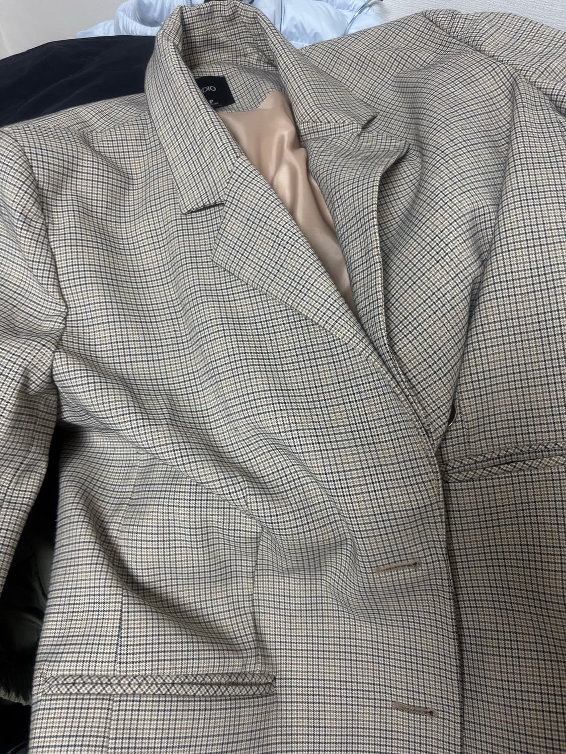 LAP 오버핏 체크 자켓 상품이미지3