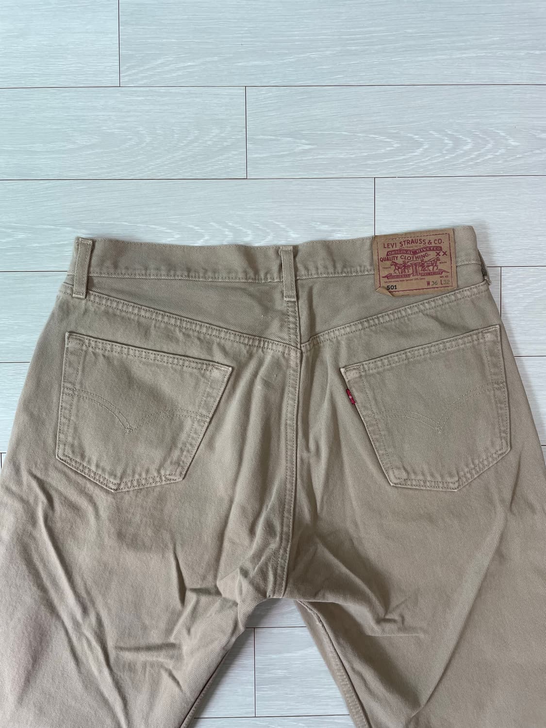 Levi’s 501 코튼 팬츠 (베이지) 상품이미지3