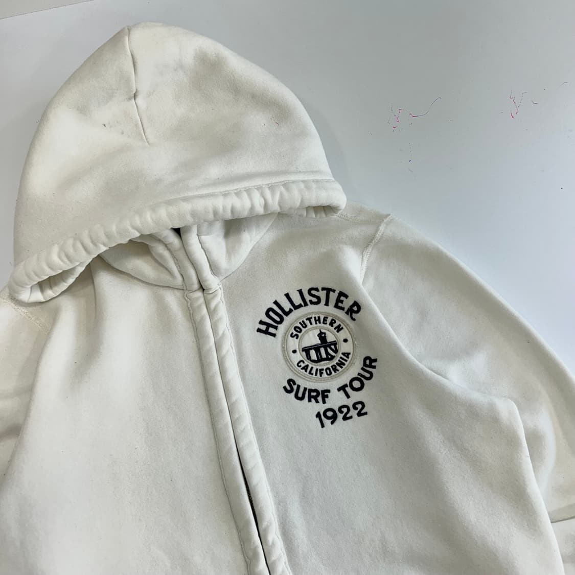 Hollister 홀리스터 surf tour 아이보리 하이넥 후드집업 상품이미지4