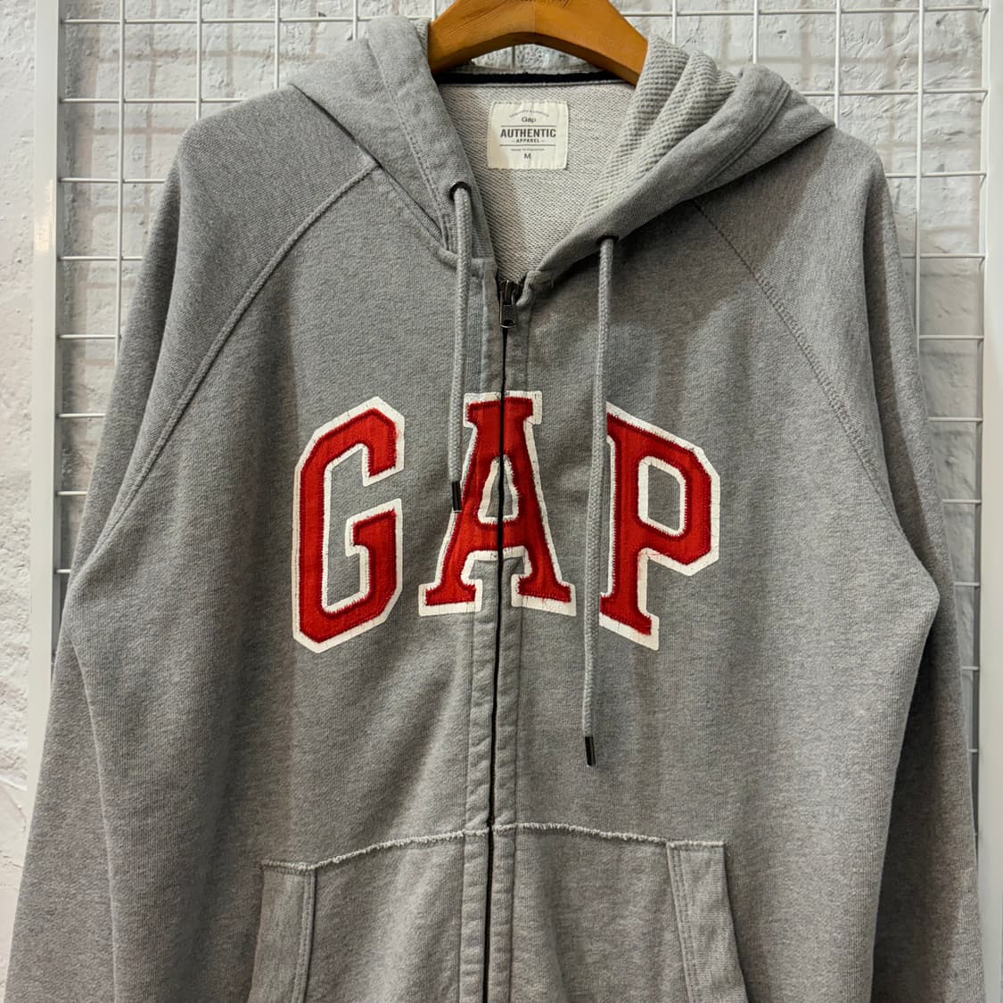 GAP 갭 y2k 그레이 후드집업 M 상품이미지3