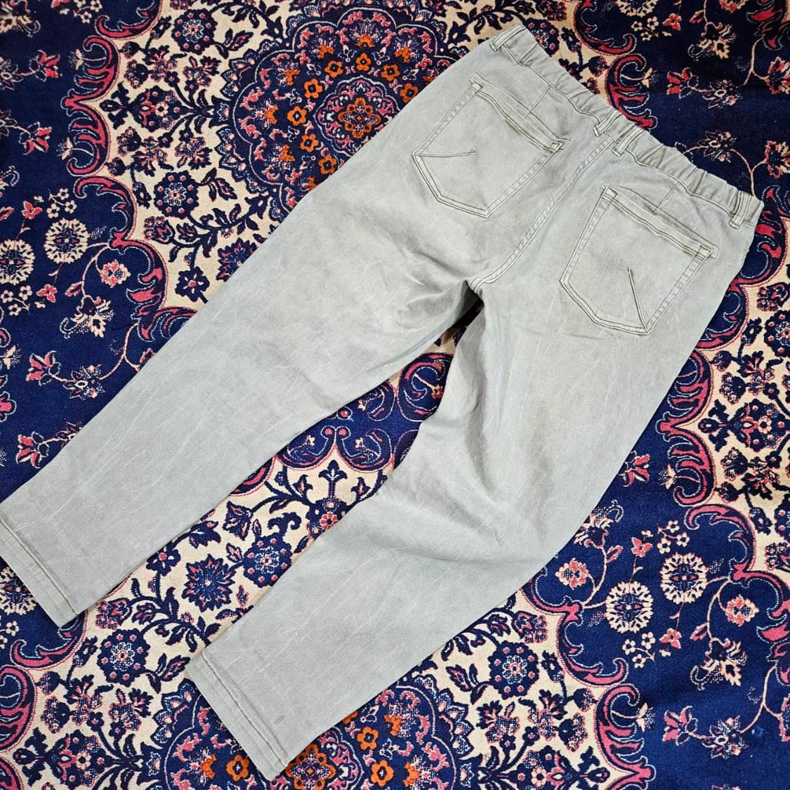 시리즈(Series) 22Fw 베기핏 그레이 워싱 데님 밴딩 팬츠 상품이미지1