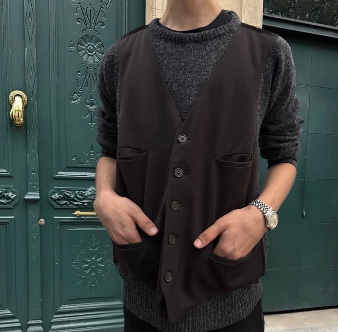 S) 마틴 마르지엘라 아티저널 04aw knit docking gilet 상품이미지1