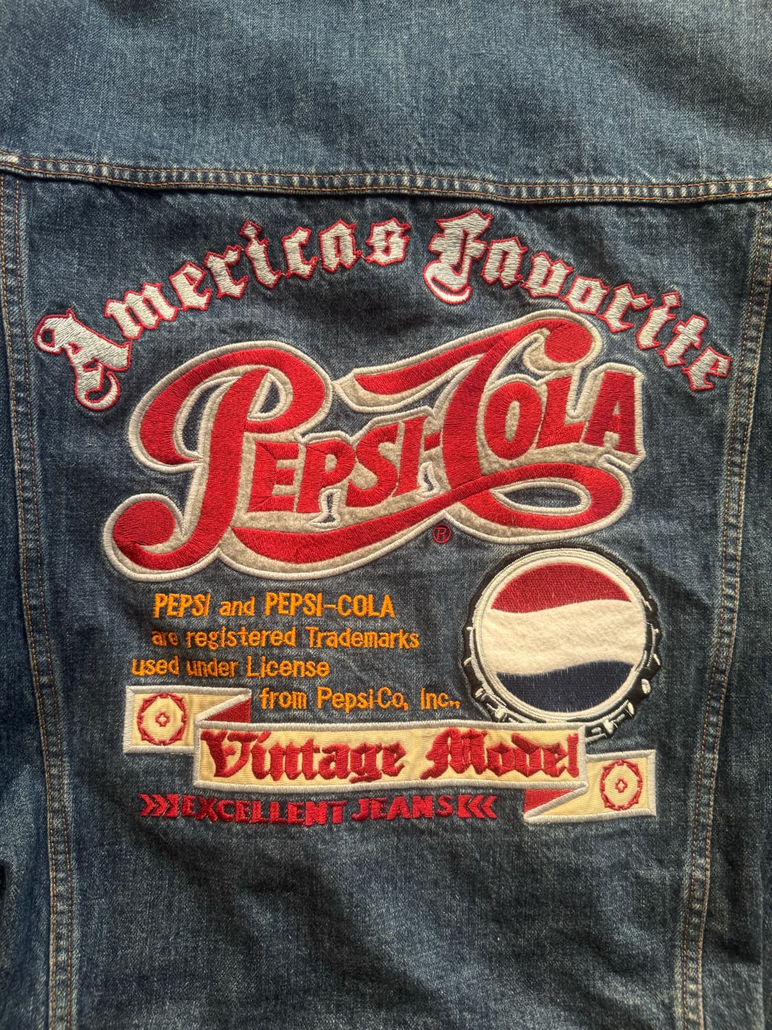 빈티지 Pepsi-Cola denim trucker jacket 상품이미지5