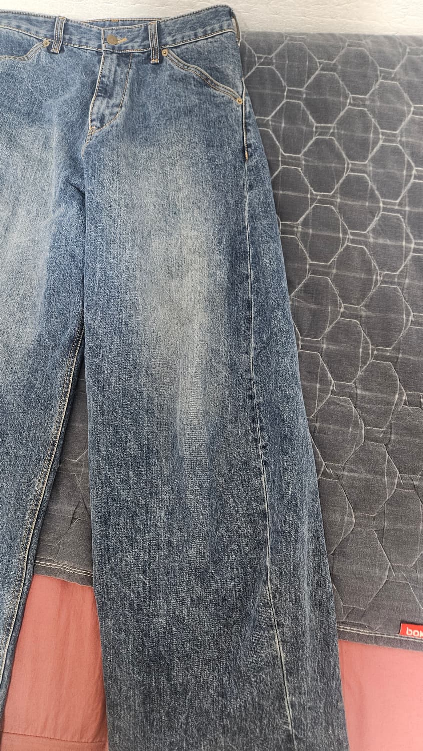 해칭룸 와이드 커브진 블루 블랙 2사이즈 묶음판매 상품이미지3