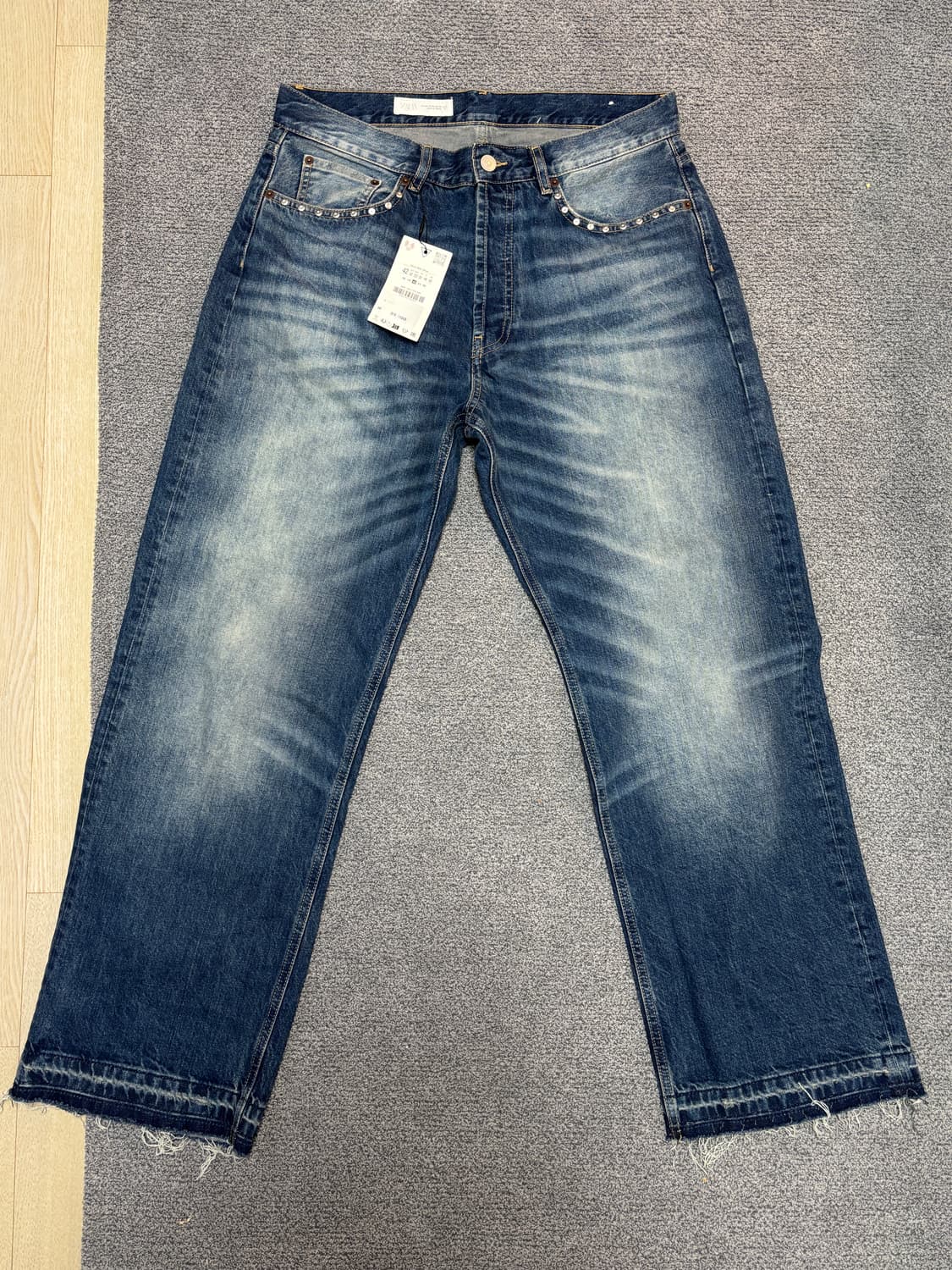 [32] ZARA 자라 스터드 세미 와이드 데님 팝니다 상품이미지5